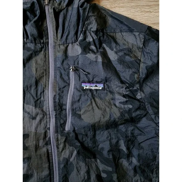 Patagonia Houdini Rain Jacket Mens Size Medium Black Camo - Picture 2 of 11